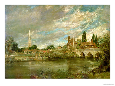 Harnham Bridge Constable Print